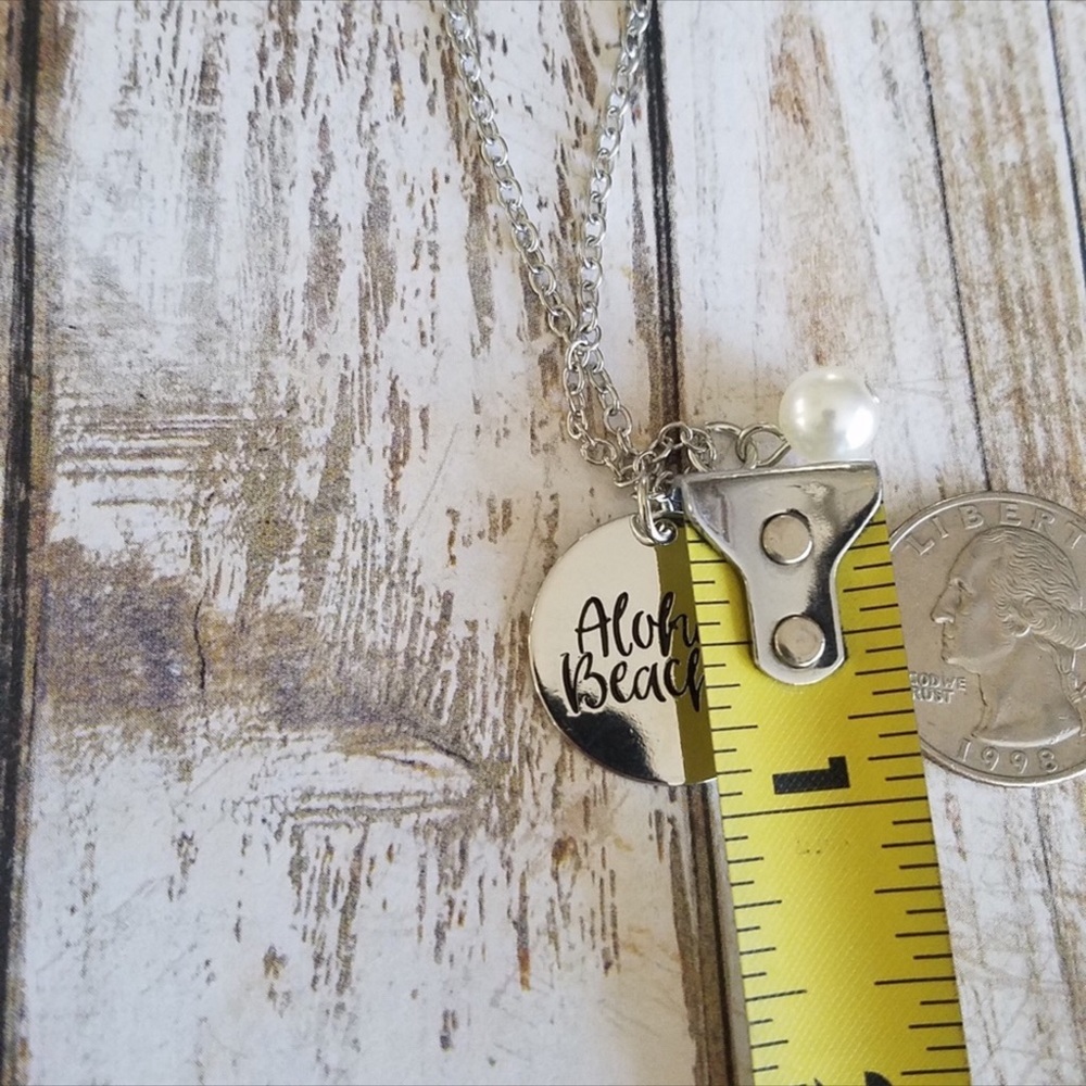 Aloha Beaches stamped necklace - Picture 3 of 7